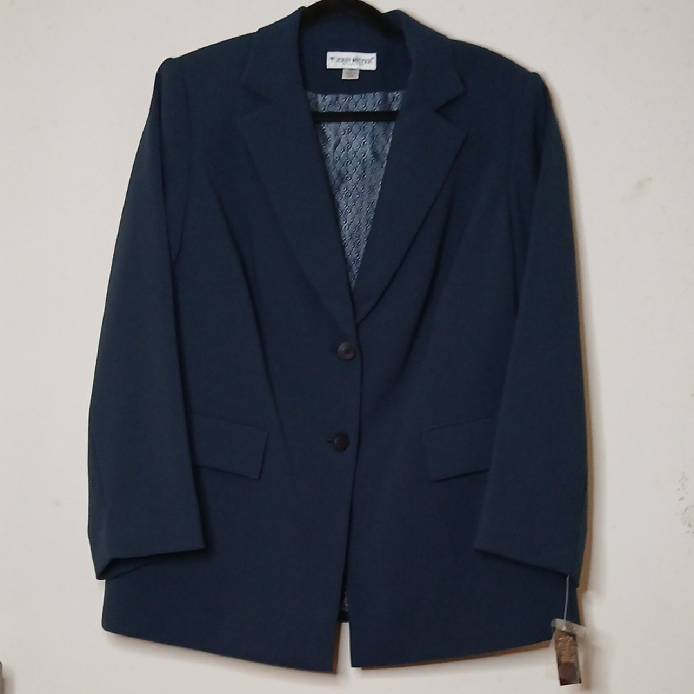 John Meyer of Norwich Navy Blazer Size 14W NWT